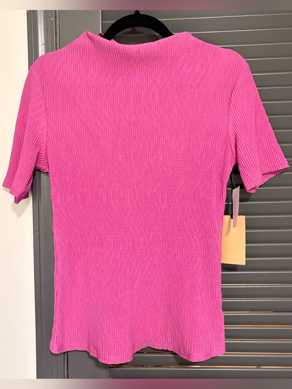 Halogen Hot Pink Short Sleeve Textured Tee